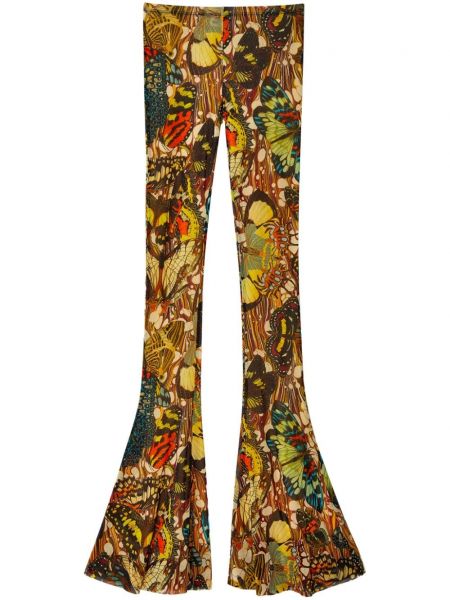 Abstraktse mustriline püksid Jean Paul Gaultier kollane