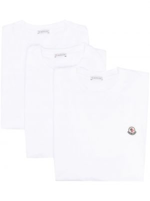 Bavlněná košile Moncler bílá