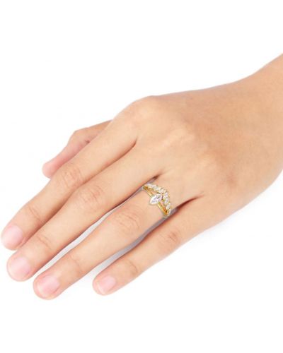 Priehľadný prsteň Elli Premium zlatá