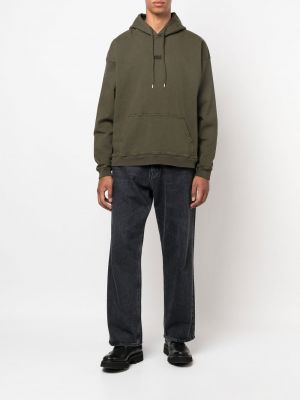 Siuvinėtas džemperis su gobtuvu Dsquared2 žalia