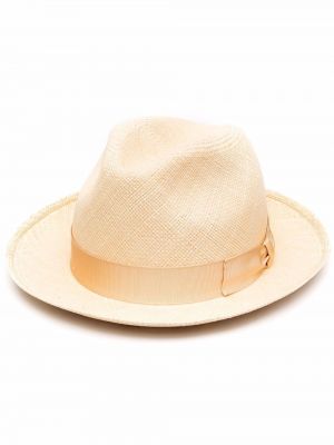 Mütze mit schleife Borsalino beige