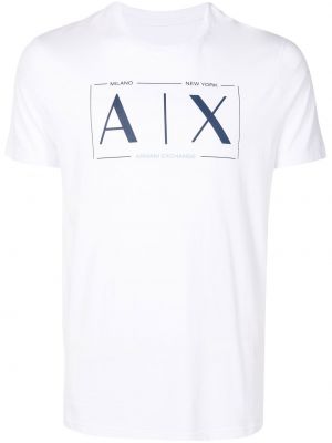 Trykt t-skjorte Armani Exchange hvit