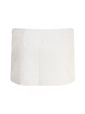 Mini falda de raso Andamane blanco