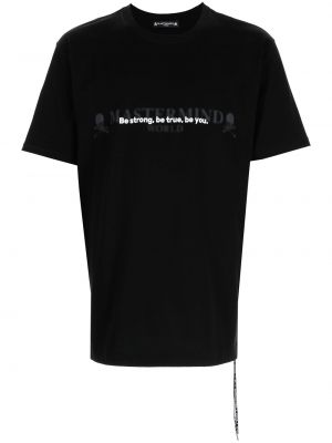 Camiseta con estampado Mastermind World negro