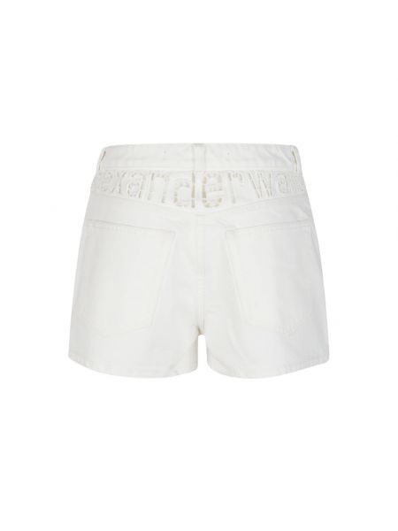High waist shorts mit stickerei Alexander Wang weiß