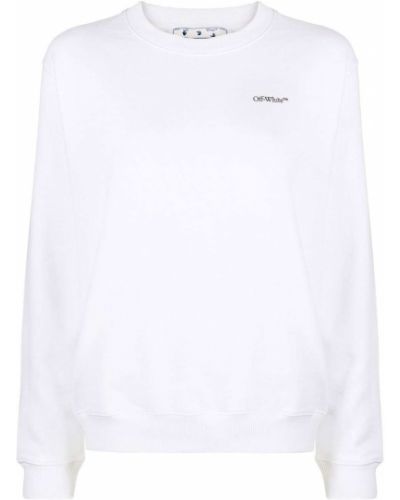 Φλοράλ φούτερ με σχέδιο Off-white λευκό