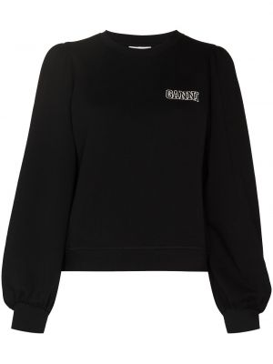 Sweatshirt mit stickerei Ganni schwarz