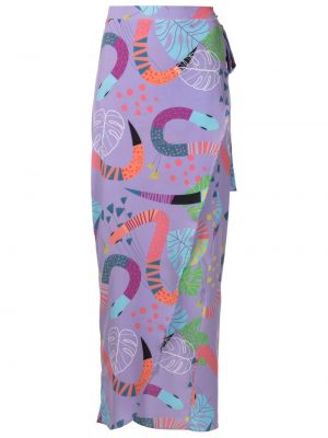 Sukňa s abstraktným vzorom Brigitte fialová