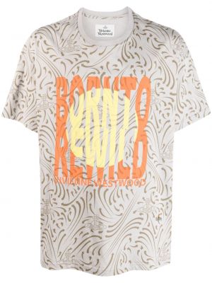 T-krekls ar apdruku Vivienne Westwood pelēks