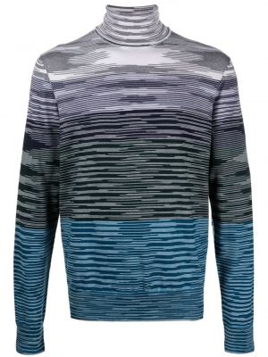 Вълнен пуловер Missoni синьо