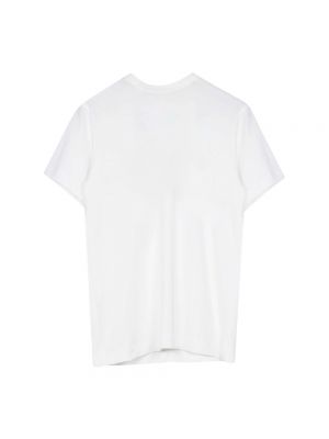 Camisa de algodón con estampado manga corta Comme Des Garçons blanco