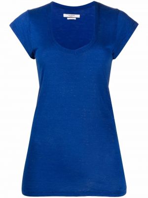 Camiseta con escote v Isabel Marant étoile azul