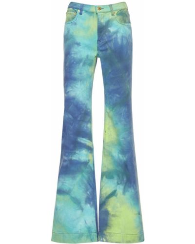 Relaxed памучни дънки с tie-dye ефект Roberto Cavalli
