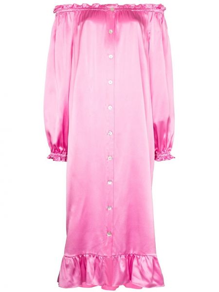 Шелковое платье Sleeper, розовое