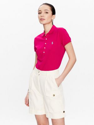 Polo majica slim fit Polo Ralph Lauren ružičasta