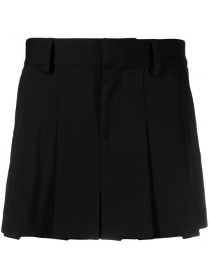 Plisované vlněné mini sukně P.a.r.o.s.h. černé