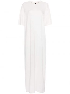 Pletené kašmírové dlouhé šaty Extreme Cashmere bílé