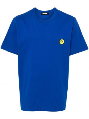 Koszulka bawełniana z nadrukiem Barrow niebieska