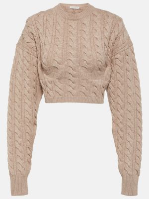 Jersey de lana de cachemir de tela jersey Christopher Esber beige