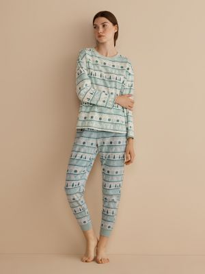 Pijama con estampado Easy Wear verde