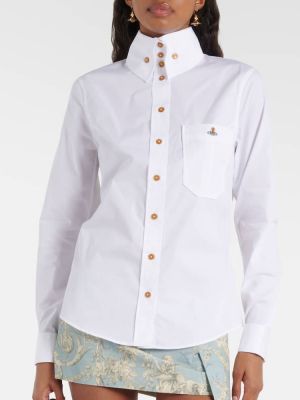Bombažna srajca Vivienne Westwood bela