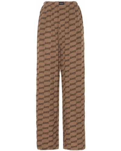 Vzorované kalhoty Balenciaga - béžová