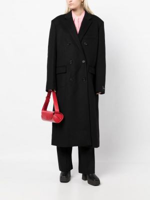 Mantel mit geknöpfter Maison Kitsuné schwarz