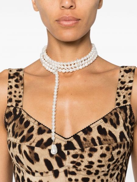Collier avec perles Atu Body Couture blanc