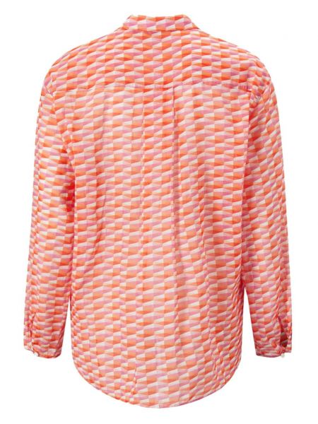 Chemise en coton à imprimé à motif géométrique Jimmy Choo orange