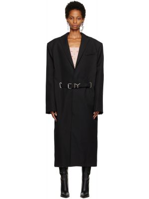 Черное пальто с поясом Y Y/Project