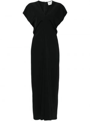Dolga obleka z draperijo P.a.r.o.s.h. črna