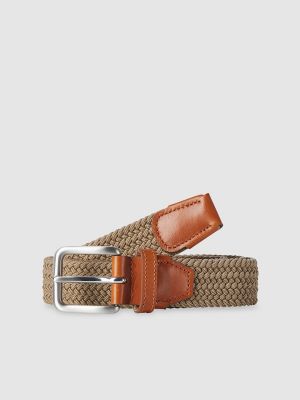 Cinturón con trenzado Jack & Jones marrón