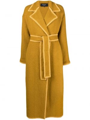 Plstěný kabát Rochas žlutý