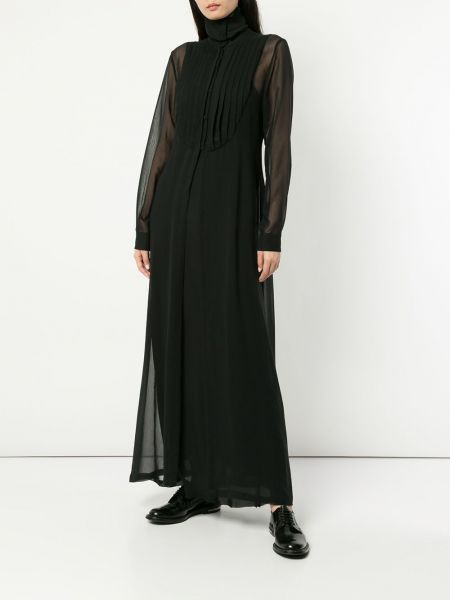 Vestido de cóctel manga larga Isabel Benenato negro