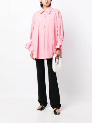 Oversize hemd aus baumwoll Jnby pink
