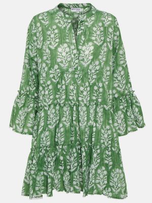 Φλοράλ βαμβακερή φόρεμα Juliet Dunn πράσινο