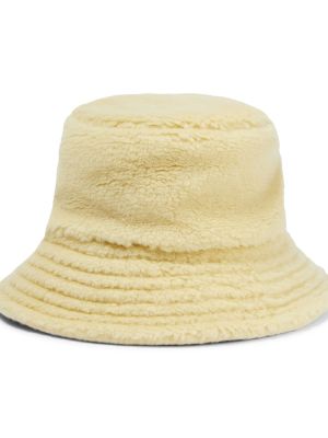 Jedwabny kapelusz z kaszmiru Loro Piana żółty