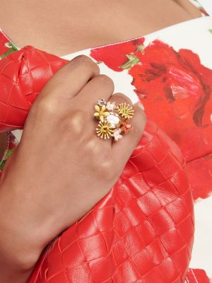 Krištáľový prsteň Oscar De La Renta ružová