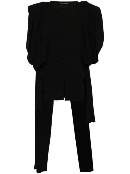 Ασύμμετρη μπλούζα Yohji Yamamoto μαύρο