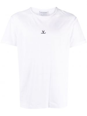 T-shirt ricamato Vuarnet bianco