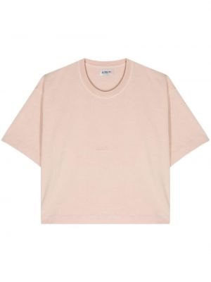 Kokvilnas t-krekls Autry rozā