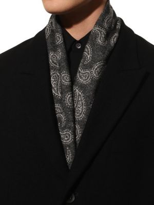 Кашемировый шерстяной шарф Andrea Campagna серый