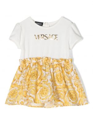 Klänning för tjejer Versace Kids vit