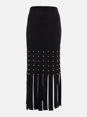 Pletená sukně z nylonu Jonathan Simkhai - černá