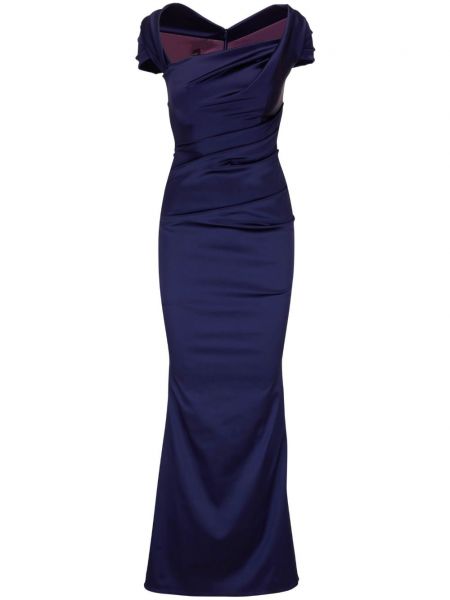 Κοκτέιλ φόρεμα Talbot Runhof μπλε