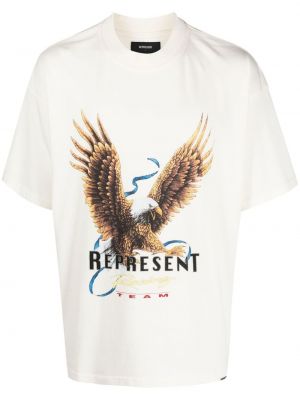 T-krekls ar apdruku Represent balts