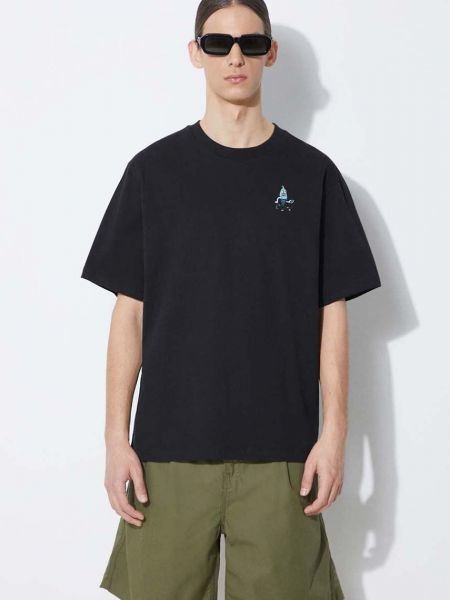 Bavlněné tričko s potiskem Icecream černé