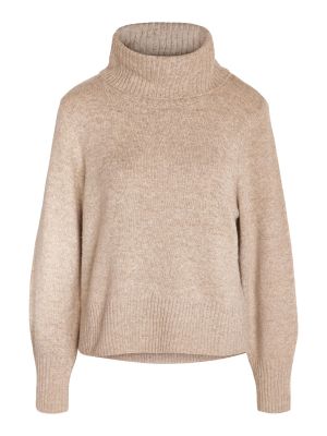 Pull col roulé Noisy May beige