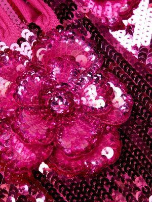 Rokavice s cvetličnim vzorcem Valentino roza