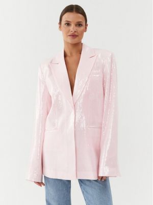 Пиджак с пайетками оверсайз Rotate розовый